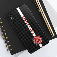 Firefighter Carbon Fiber Printed Case Mate Tough Phone Cases - firestationstore.com