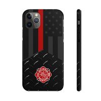 Firefighter Diamond Plate and  Thin Red Line Tough Phone Cases