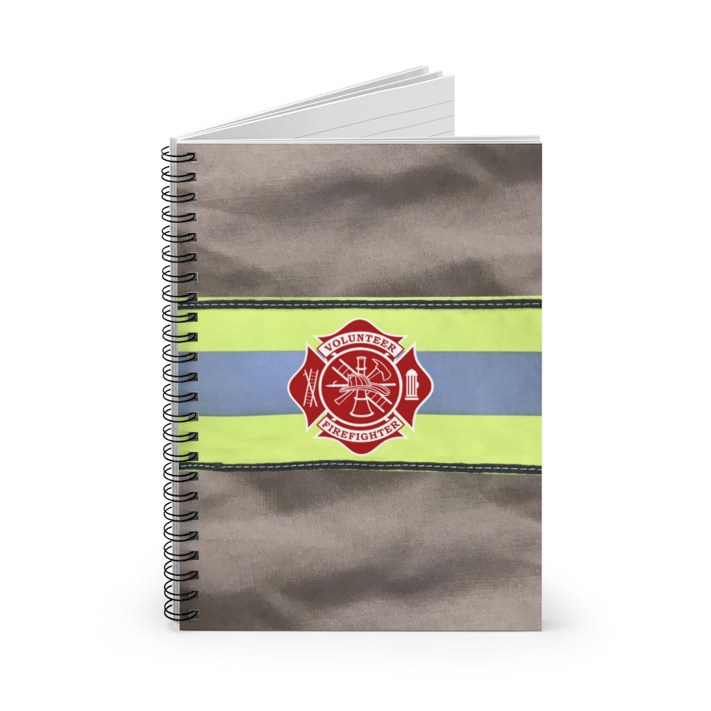 Volunteer Firefighter Jacket Spiral Notebook - Ruled Line - firestationstore.com
