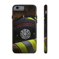 Firefighter Helmet & Jacket Tough Phone Cases