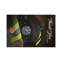 Firefighter Helmet & Jacket Thank You For Your Support Postcards Cards (7 pcs)