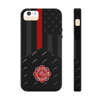 Firefighter Diamond Plate and  Thin Red Line Tough Phone Cases