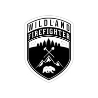 Wildland Firefighter Patch Shape Cut Stickers