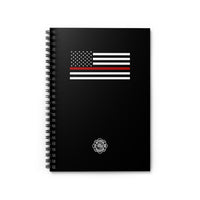 Firefighter Thin Red Line Spiral Notebook - Ruled Line - firestationstore.com