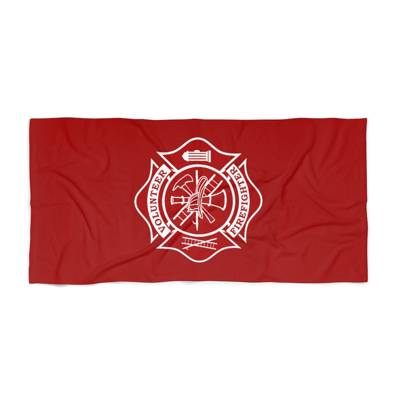 Volunteer Firefighter  Maltese Cross Beach Towel - firestationstore.com - Home Decor