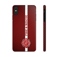 Firefighter Maltese Cross Fire & Rescue Tough Phone Cases - firestationstore.com - Phone Case