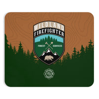 Wildland Firefighter with Trees Mousepad