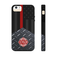 Volunteer Firefighter Maltese Cross & Thin Red Line Tough Phone Cases