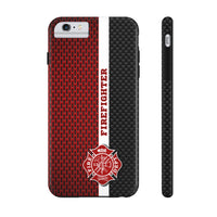 Firefighter Mesh & Carbon Fiber Printed Case Mate Tough Phone Cases