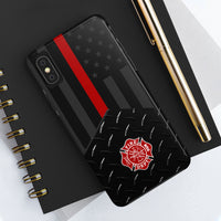 Firefighter Diamond Plate and  Thin Red Line Tough Phone Cases