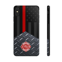 Volunteer Firefighter Maltese Cross & Thin Red Line Tough Phone Cases