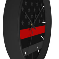 Firefighter Thin Red Line Wall clock