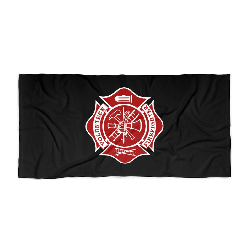 Volunteer Firefighter Maltese Cross Beach Towel - firestationstore.com - Home Decor