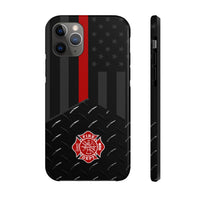 Firefighter Diamond Plate and  Thin Red Line Tough Phone Cases