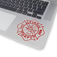 Firefighter Maltese Cross Stickers - firestationstore.com