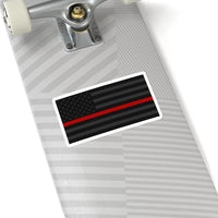 Firefighter Thin Red Line Shape Cut Stickers