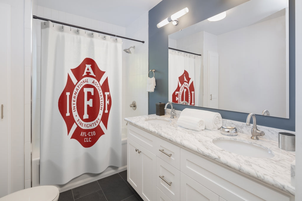 IAFF Maltese Cross Firefighter Shower Curtains