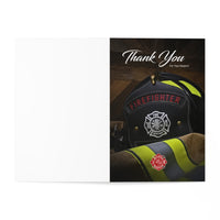 Firefighter Helmet & Jacket Thank You Greeting Cards (7 pcs)