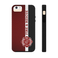 Volunteer Firefighter Mesh & Carbon Fiber Printed Case Mate Tough Phone Cases - firestationstore.com