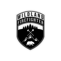 Wildland Firefighter Patch Shape Cut Stickers