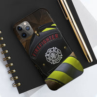 Firefighter Helmet & Jacket Tough Phone Cases