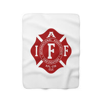 IAFF Maltese Cross Sherpa Fleece Blanket - firestationstore.com - Home Decor