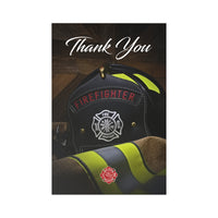 Firefighter Helmet & Jacket Thank You Postcards Cards (7 pcs)