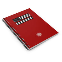 Firefighter Thin Red Line Spiral Notebook - Ruled Line - firestationstore.com