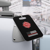 Firefighter Thin Red Line Luggage Tag - firestationstore.com