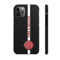 Firefighter Carbon Fiber Printed Case Mate Tough Phone Cases - firestationstore.com