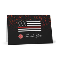 Firefighter Thin Red Line Thank You Greeting Cards (7 pcs)