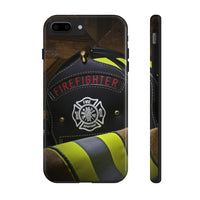 Firefighter Helmet & Jacket Tough Phone Cases