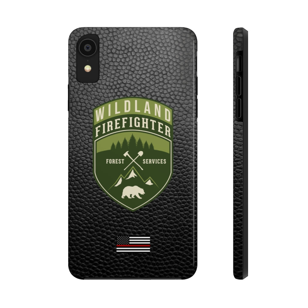 Wildland Firefighter Patch & Thin Red Line Tough Phone Cases