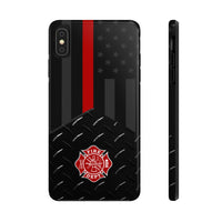 Firefighter Diamond Plate and  Thin Red Line Tough Phone Cases