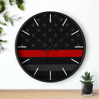 Firefighter Thin Red Line Wall clock