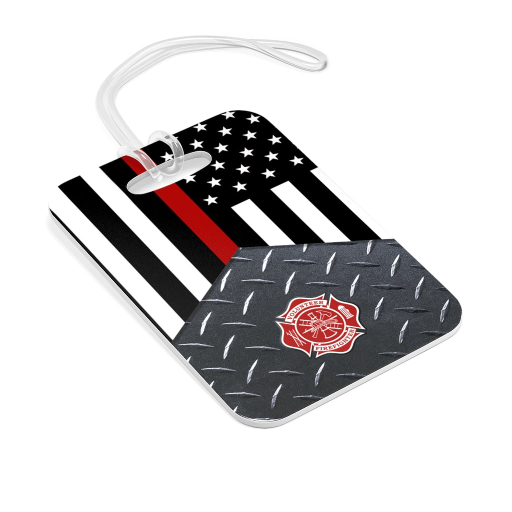 Volunteer Firefighter Maltese Cross & Thin Red Line Luggage tag