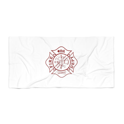 Firefighter Maltese Cross Beach Towel - firestationstore.com