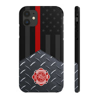 Volunteer Firefighter Maltese Cross & Thin Red Line Tough Phone Cases