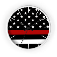 Firefighter Thin Red Line Wall clock