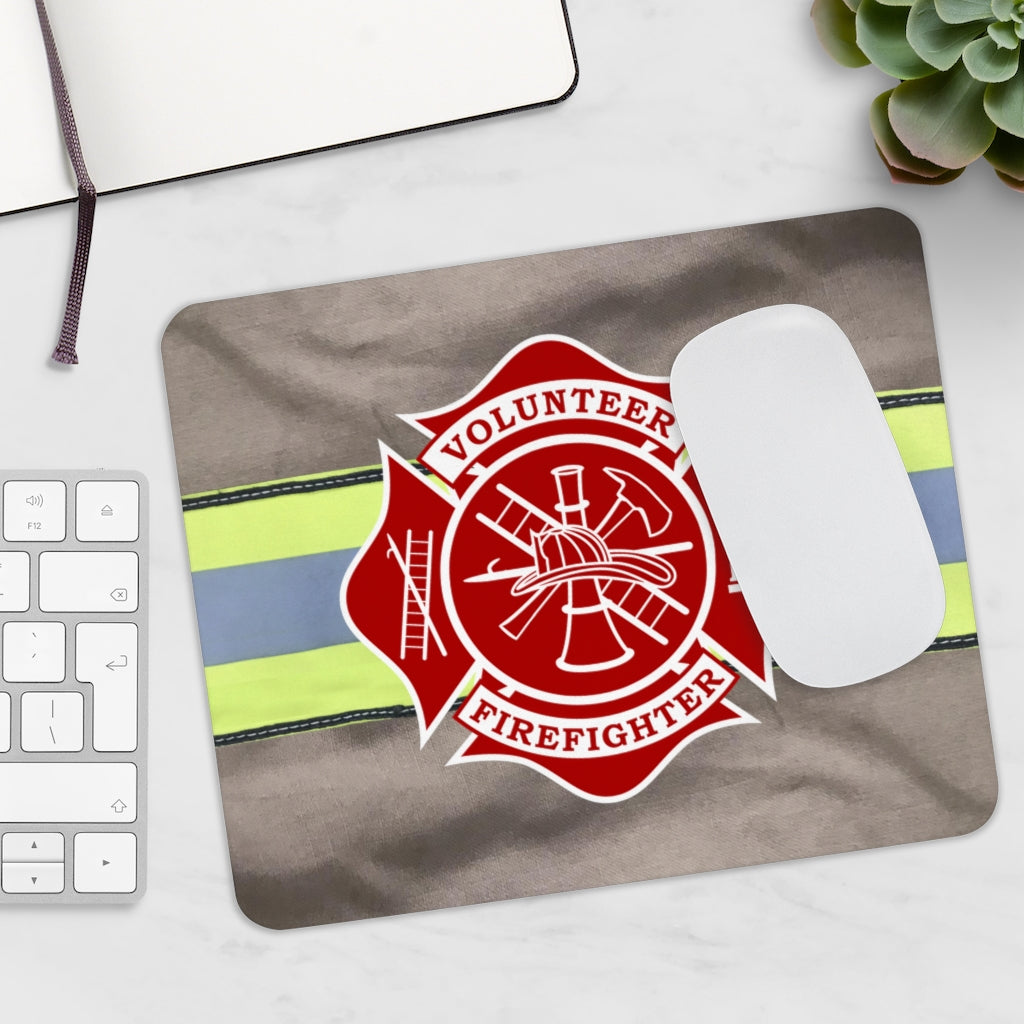 Volunteer Firefighter Jacket Mousepad - firestationstore.com