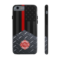 Volunteer Firefighter Maltese Cross & Thin Red Line Tough Phone Cases