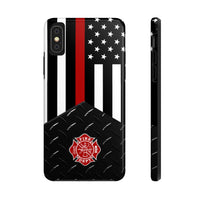 Firefighter Diamond Plate and  Thin Red Line Tough Phone Cases