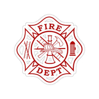 Firefighter Maltese Cross Stickers - firestationstore.com