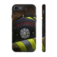 Firefighter Helmet & Jacket Tough Phone Cases