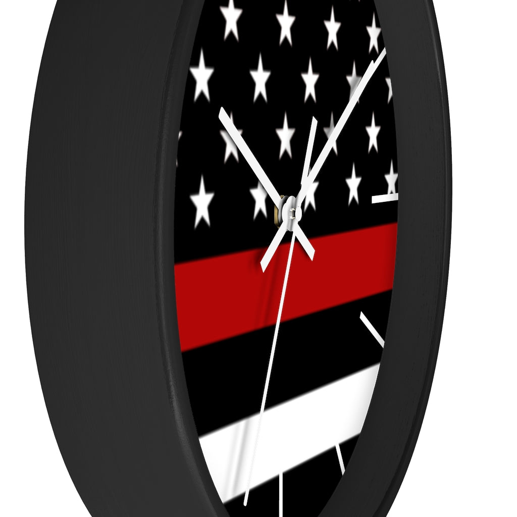 Firefighter Thin Red Line Wall clock