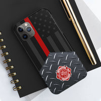 Volunteer Firefighter Maltese Cross & Thin Red Line Tough Phone Cases