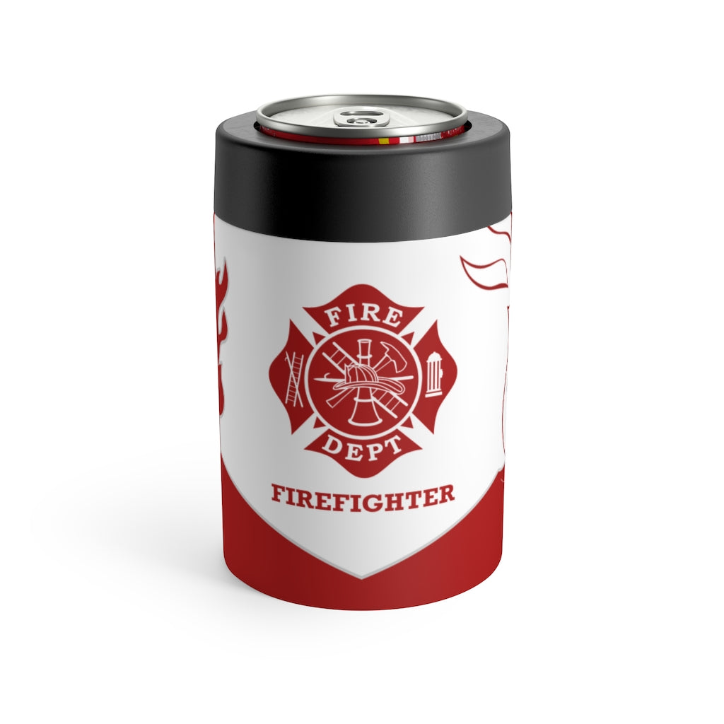 Firefighter Maltese Cross & Flames Can Holder