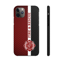 Volunteer Firefighter Mesh & Carbon Fiber Printed Case Mate Tough Phone Cases - firestationstore.com