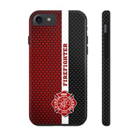 Firefighter Mesh & Carbon Fiber Printed Case Mate Tough Phone Cases