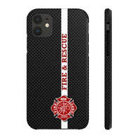 Firefighter Carbon Fiber Printed Case Mate Tough Phone Cases - firestationstore.com